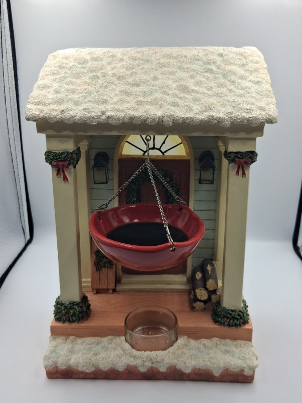 Retired Yankee Candle Holiday Christmas Front Porch Wax Tart Warmer 1504310 EUC